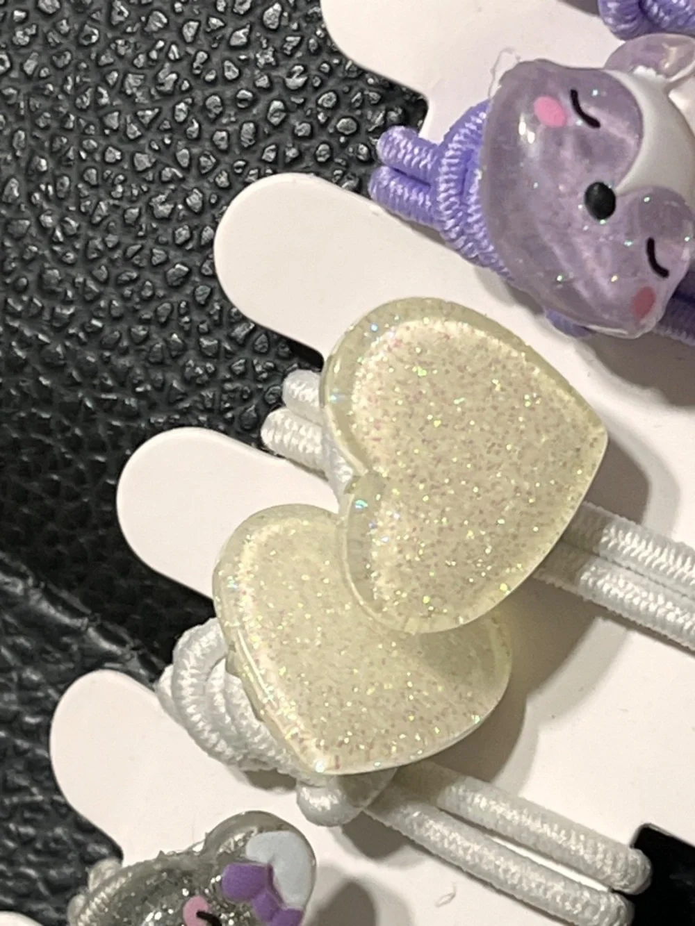 Claire’s Kids Animal Hair Ties Set of 6 | Purple White Gray | NWT